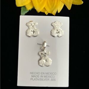 🌻 Sterling Silver 925 Teddy Bear set🌻